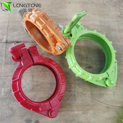 Pompa Beton Karet Pipa Clamp Rilis Cepat Tube Clamp Warna Seng