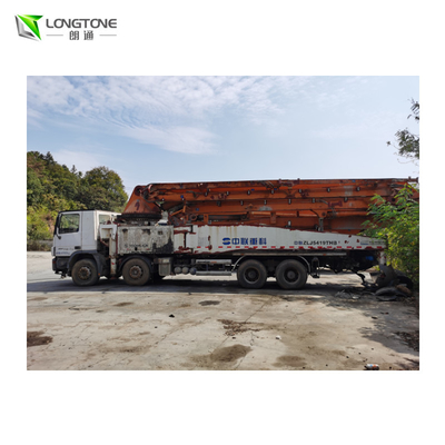 Jerman Membuat Truk Pompa Beton Bekas Putzmeister 56m Dengan Chassis Benz