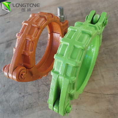 Dn125 Snap Mounting Concrete Pump Clamp Screw Coupling Untuk Sambungan Pipa