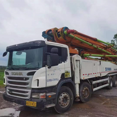Pompa Beton Truk 33T Bekas, Truk Pompa Semen 37 Meter ZLJ5293THB125-37