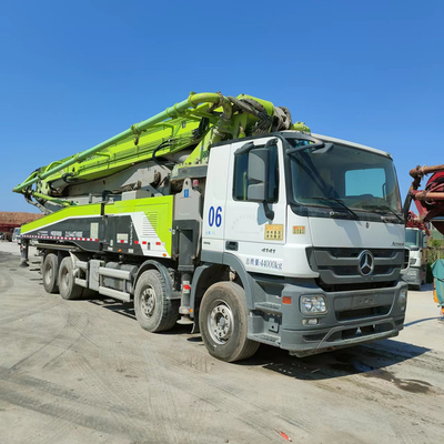Pompa Beton Truk Bekas Terpasang Pompa boom beton 49m Motor Diesel Listrik