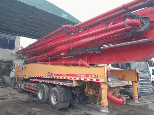 300 KW Bekas Pompa Trailer Beton, Truk Chipper Bekas Portabel