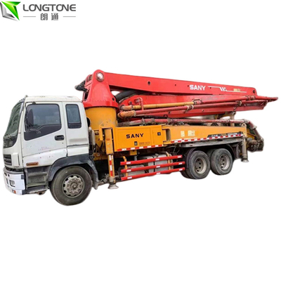 130m3 / H Digunakan Pompa Trailer Beton, Truk Boom Beton Bekas 35m3