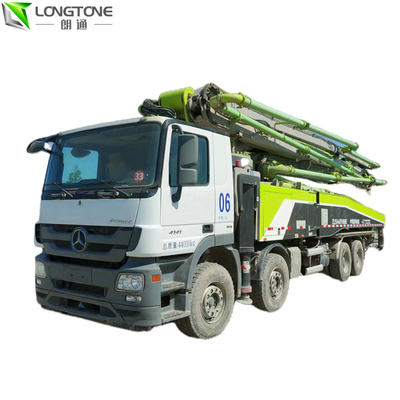 ZOOMLION Digunakan Trailer Mounted Concrete Pump 56m 180M3 / H Dengan Sistem Hidrolik