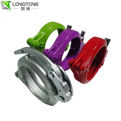 DN125 Pompa Beton Pipa Clamp Penempaan baja Rubber Hose Clamp