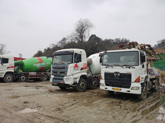 Mixer Beton Tangan Kedua Otomatis Tugas Berat Dengan Pompa Bertenaga Diesel